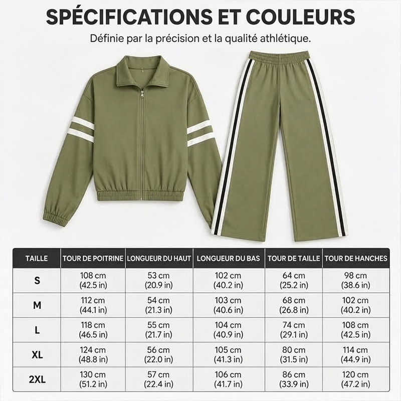 Ensemble sweat décontracté et pantalon large pour femme