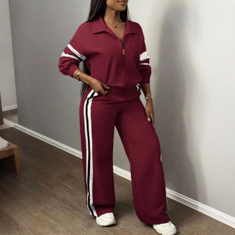 Ensemble sweat décontracté et pantalon large pour femme