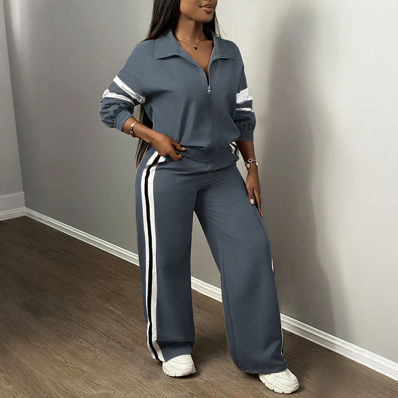 Ensemble sweat décontracté et pantalon large pour femme