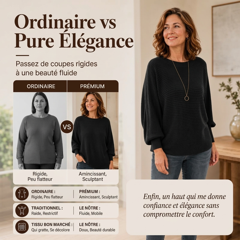 Pull en maille côtelée oversize pour femme