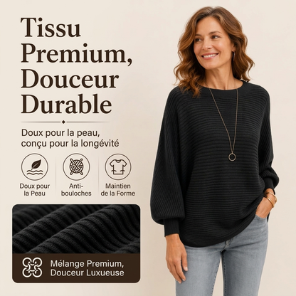 Pull en maille côtelée oversize pour femme