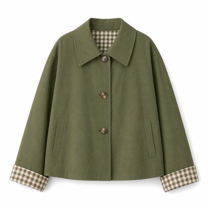 Manteau d'automne-hiver décontracté pour femme, à manches longues et boutonnage simple