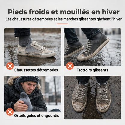 Bottes d'hiver imperméables pour femmes, chaussons chauds rembourrés de coton avec coin compensé caché, semelle souple antidérapante, chaussures de marche décontractées