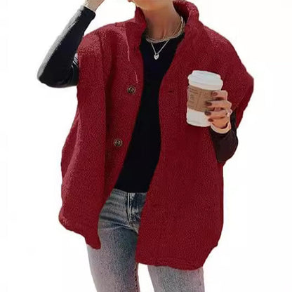 Gilet chaud décontracté en sherpa pour femme