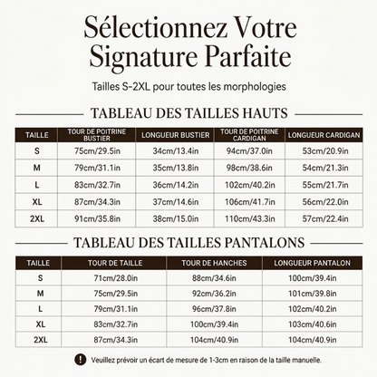 Ensemble 3 pièces pour femme : cardigan, top tube et pantalon