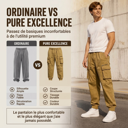 Pantalon cargo jogger multi-poches pour homme