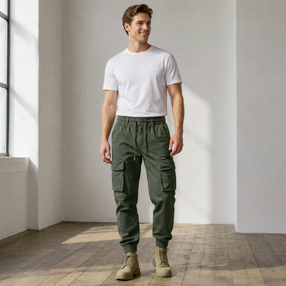 Pantalon cargo jogger multi-poches pour homme