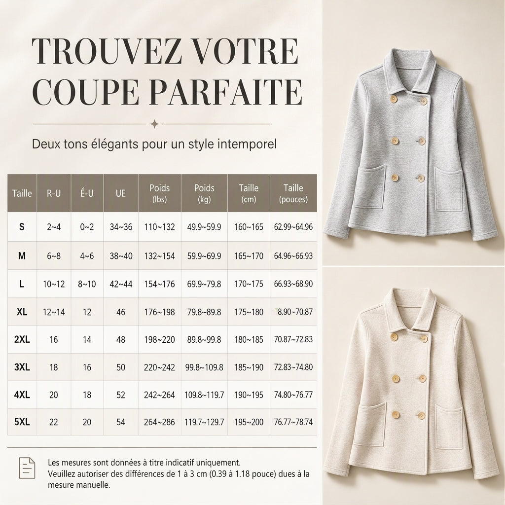 Veste décontractée unie classique