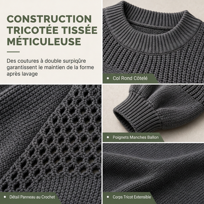 Pull en maille unisexe pour femme