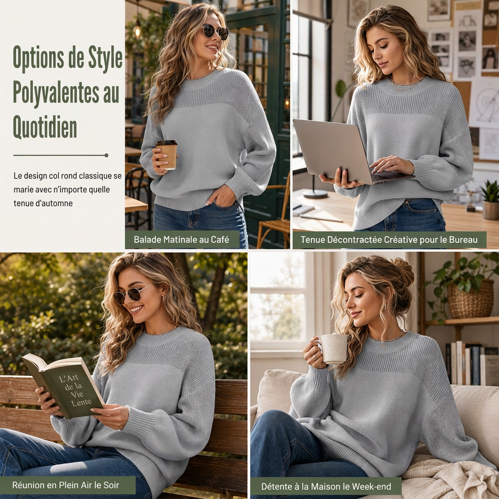 Pull en maille unisexe pour femme