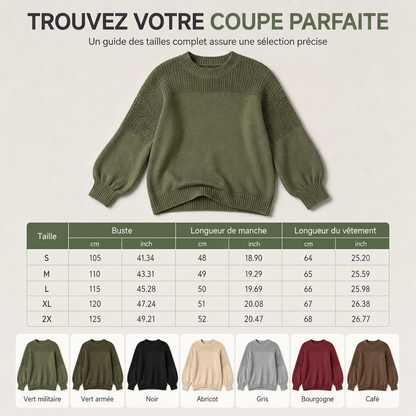 Pull en maille unisexe pour femme