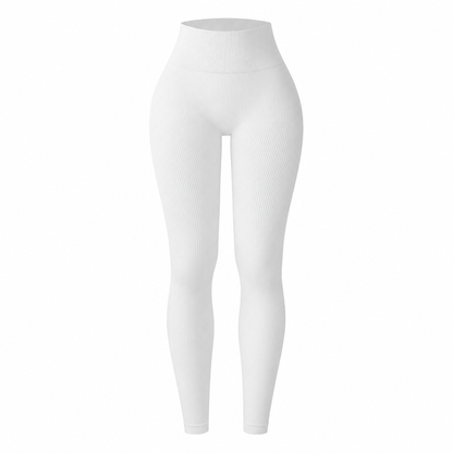 Pantalons de yoga côtelés sans couture taille haute, leggings de sport pour la salle de sport, collants athlétiques