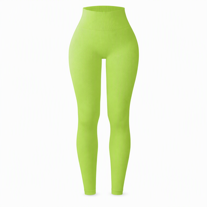 Pantalons de yoga côtelés sans couture taille haute, leggings de sport pour la salle de sport, collants athlétiques