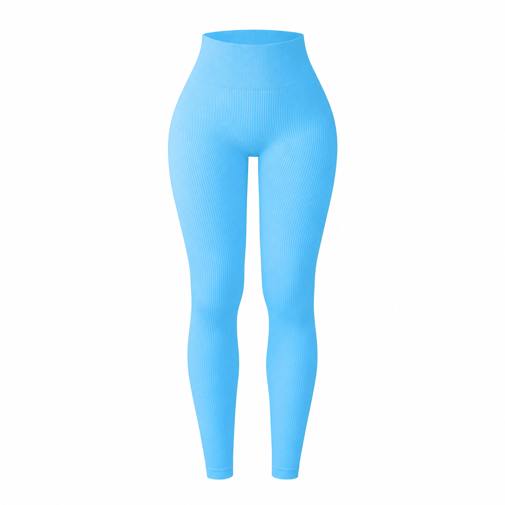 Pantalons de yoga côtelés sans couture taille haute, leggings de sport pour la salle de sport, collants athlétiques