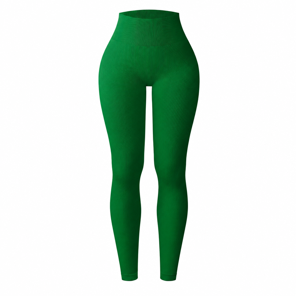 Pantalons de yoga côtelés sans couture taille haute, leggings de sport pour la salle de sport, collants athlétiques