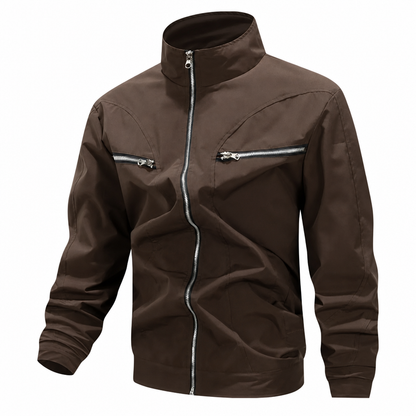 Veste de aviateur décontractée à col montant pour homme