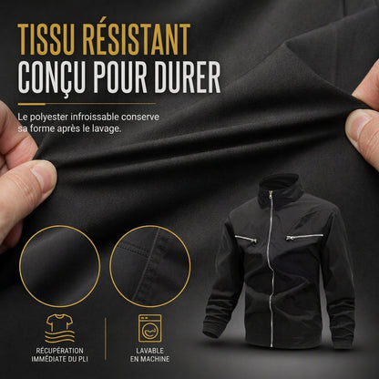 Veste de aviateur décontractée à col montant pour homme