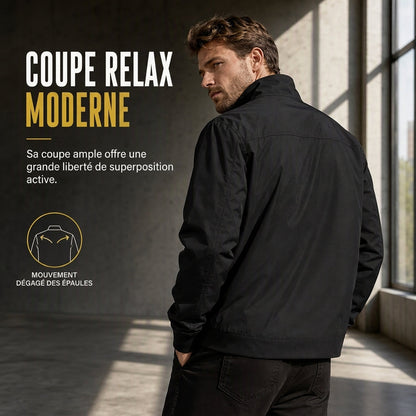 Veste de aviateur décontractée à col montant pour homme