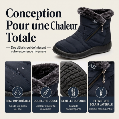 Bottes de neige d'hiver pour femme avec doublure moelleuse