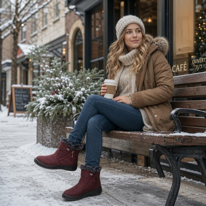 Bottes de neige d'hiver pour femme avec doublure moelleuse
