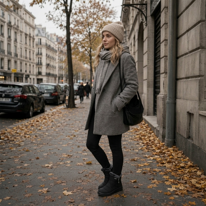 Bottes de neige d'hiver pour femme avec doublure moelleuse