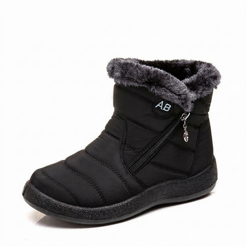 Bottes de neige d'hiver pour femme avec doublure moelleuse