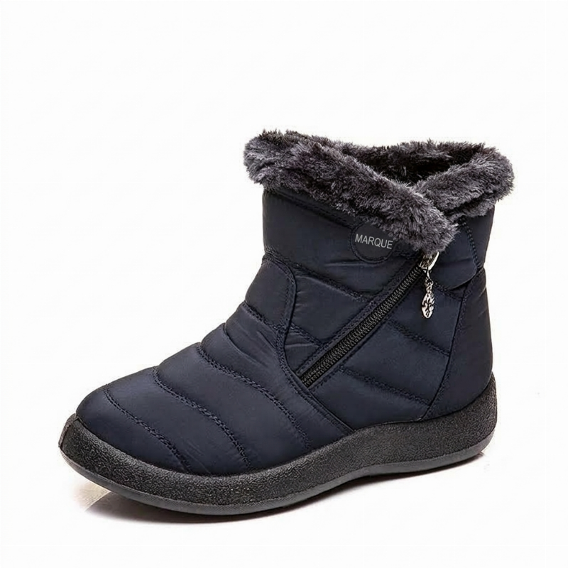 Bottes de neige d'hiver pour femme avec doublure moelleuse