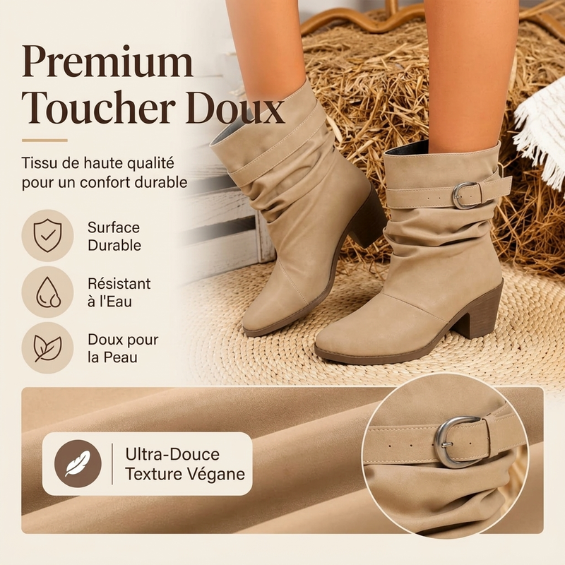 Bottes Slouchy Mi-Mollet à Bout Pointu pour Femme