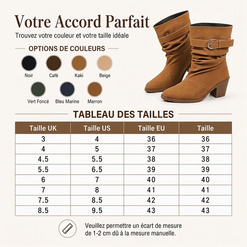 Bottes Slouchy Mi-Mollet à Bout Pointu pour Femme