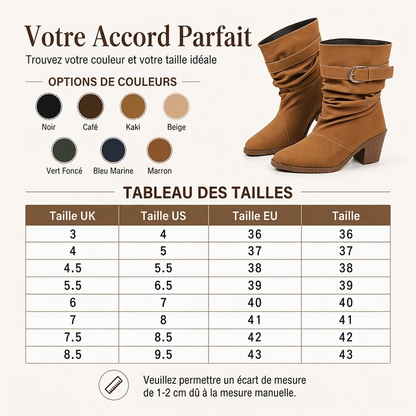 Bottes Slouchy Mi-Mollet à Bout Pointu pour Femme