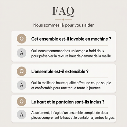 Ensemble femme à épaules dénudées : haut à manches longues et pantalon large