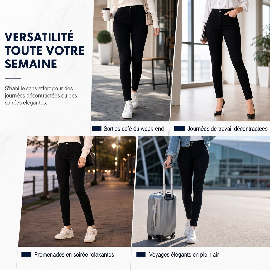Pantalon crayon taille haute et ajusté pour femmes