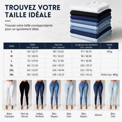 Pantalon crayon taille haute et ajusté pour femmes