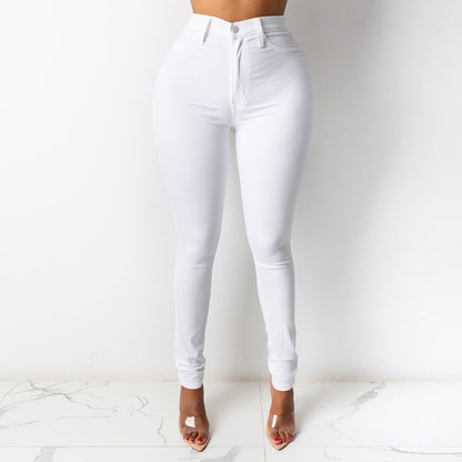 Pantalon crayon taille haute et ajusté pour femmes