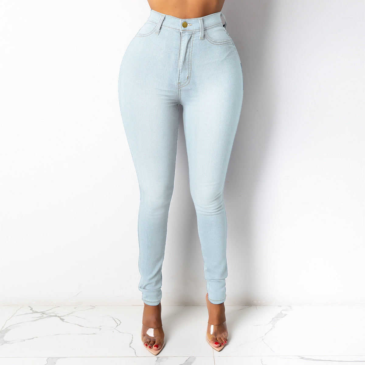 Pantalon crayon taille haute et ajusté pour femmes