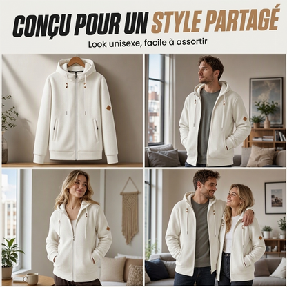 Hoodie Sherpa ultra-chaud unisexe