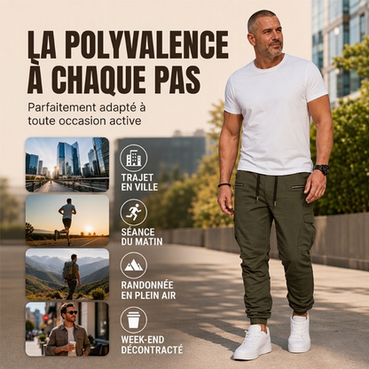 Pantalon cargo décontracté et ajusté pour homme