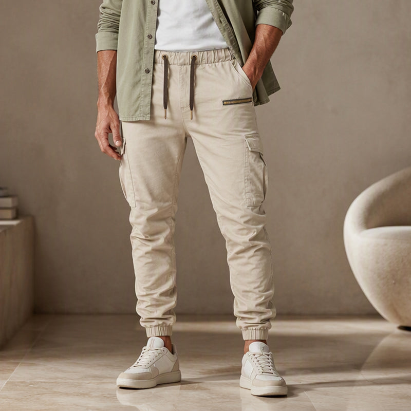Pantalon cargo décontracté et ajusté pour homme