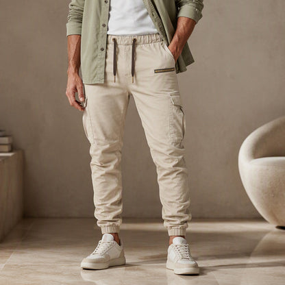Pantalon cargo décontracté et ajusté pour homme