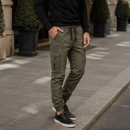 Pantalon cargo décontracté et ajusté pour homme