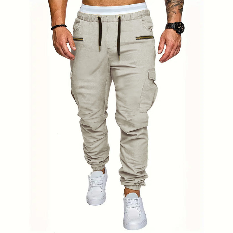 Pantalon cargo décontracté et ajusté pour homme