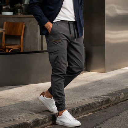 Pantalon cargo décontracté et ajusté pour homme