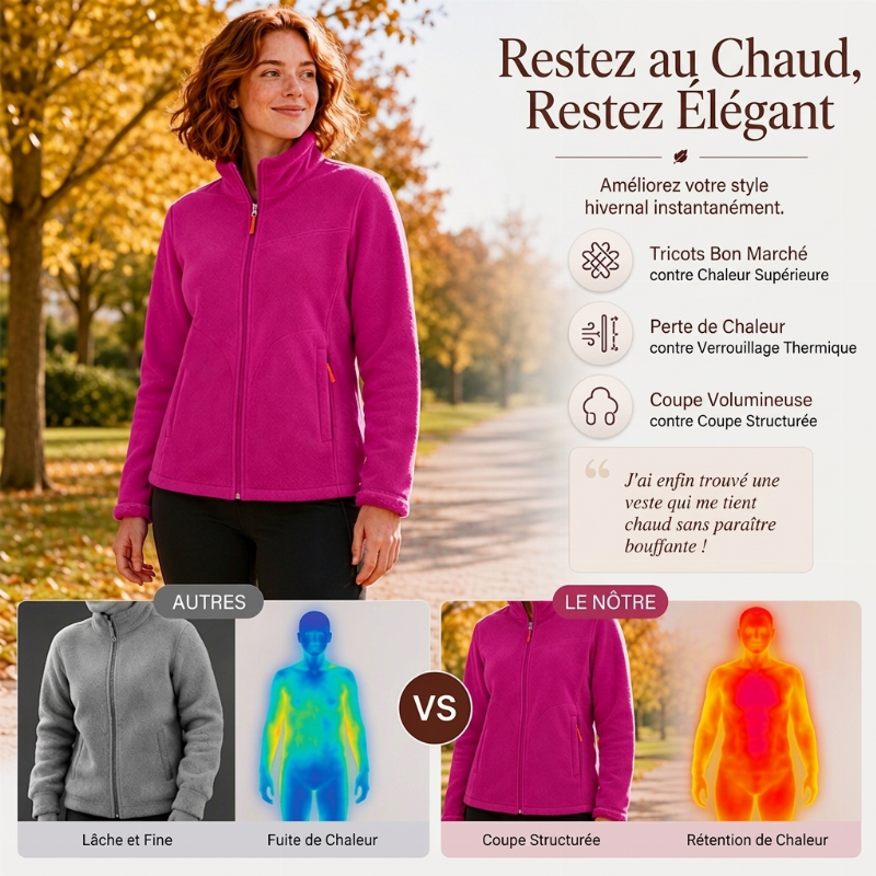 Veste thermique d'hiver douce pour femme