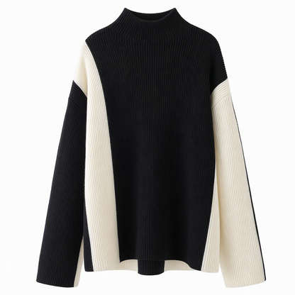 👜 -50 % sur toute la mode femme ! ✨ Ensemble 2 pièces en tricot épais pour femme - Pull et jupe bicolores automne-hiver