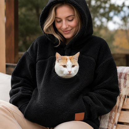 👜 -50 % sur toute la mode femme ! ✨Sweat-shirt à capuche en peluche unisexe pour transporteur d'animaux