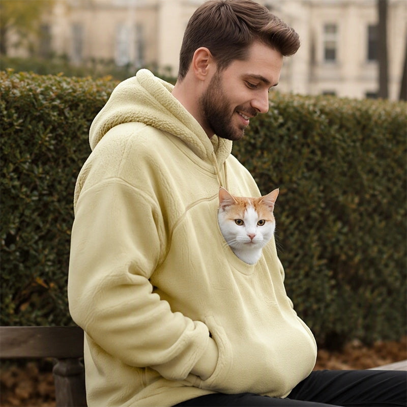 👜 -50 % sur toute la mode femme ! ✨Sweat-shirt à capuche en peluche unisexe pour transporteur d'animaux