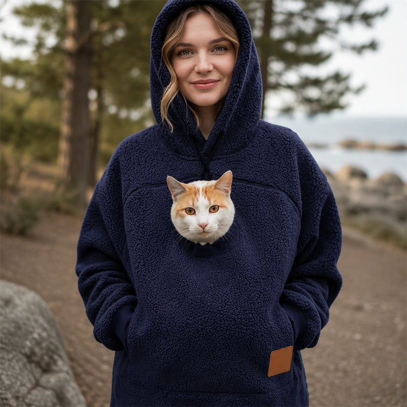 👜 -50 % sur toute la mode femme ! ✨Sweat-shirt à capuche en peluche unisexe pour transporteur d'animaux
