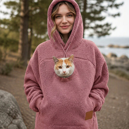 👜 -50 % sur toute la mode femme ! ✨Sweat-shirt à capuche en peluche unisexe pour transporteur d'animaux