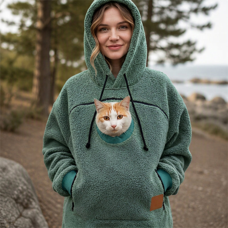 👜 -50 % sur toute la mode femme ! ✨Sweat-shirt à capuche en peluche unisexe pour transporteur d'animaux