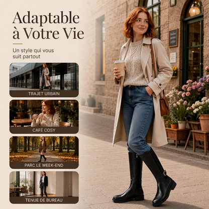 👜 -50 % sur toute la mode femme ! ✨Bottes hautes aux genoux pour femmes avec fermeture éclair latérale